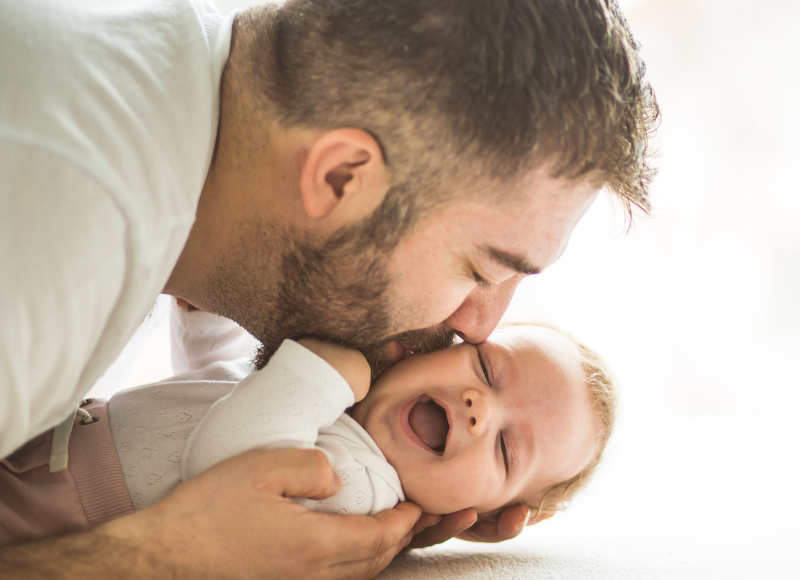 father with baby